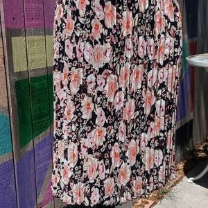 Floral Print Skirt with Elasticated Waist